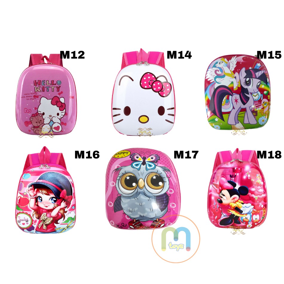 Tas Ransel Telur Sekolah Anak TK / PAUD - Tas Sekolah Anak Karakter lucu Ransel PVC Karakter Lucu M0172