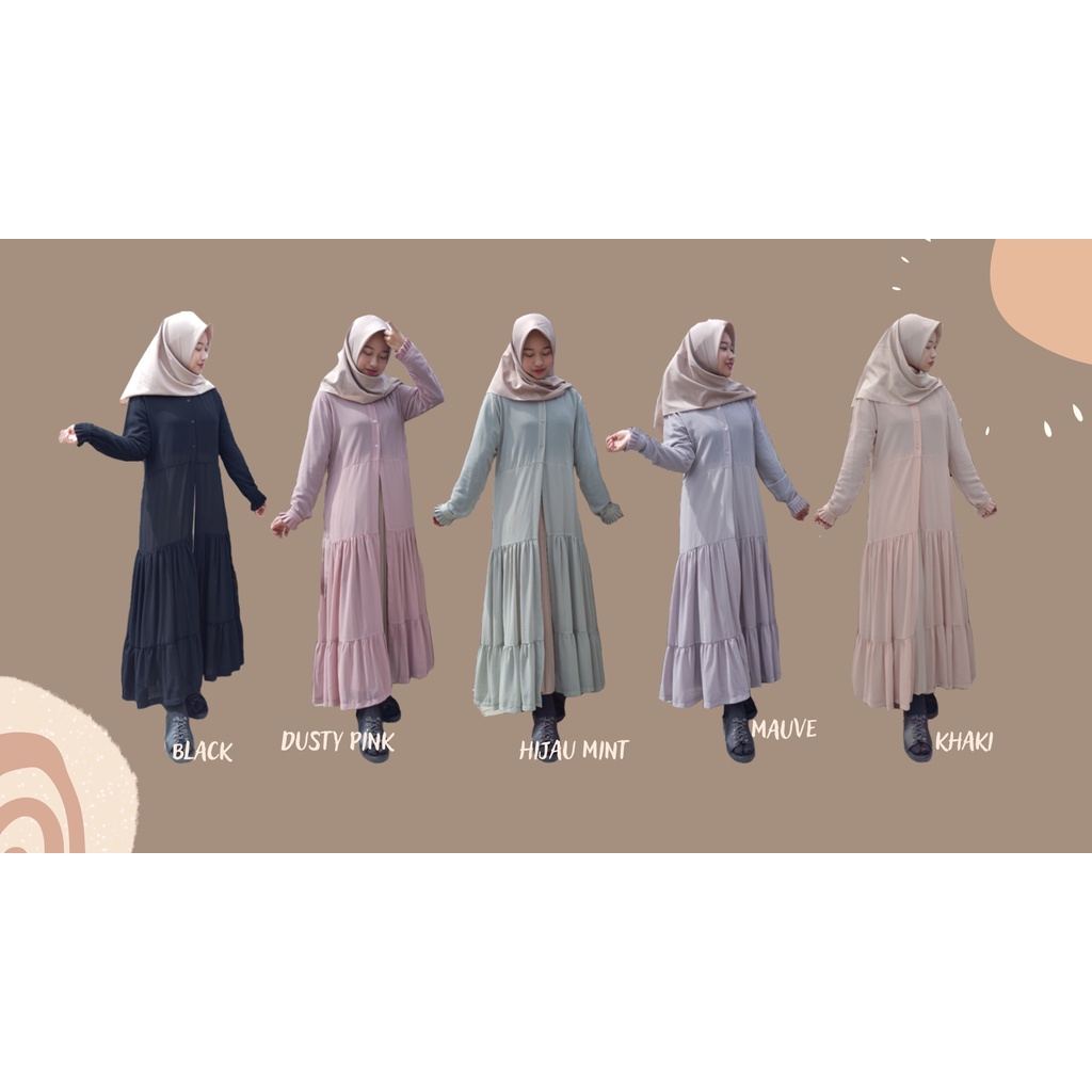 Abaya Dress Outer / Long Outer Wanita / Dress Fashion Luaran Kekinian