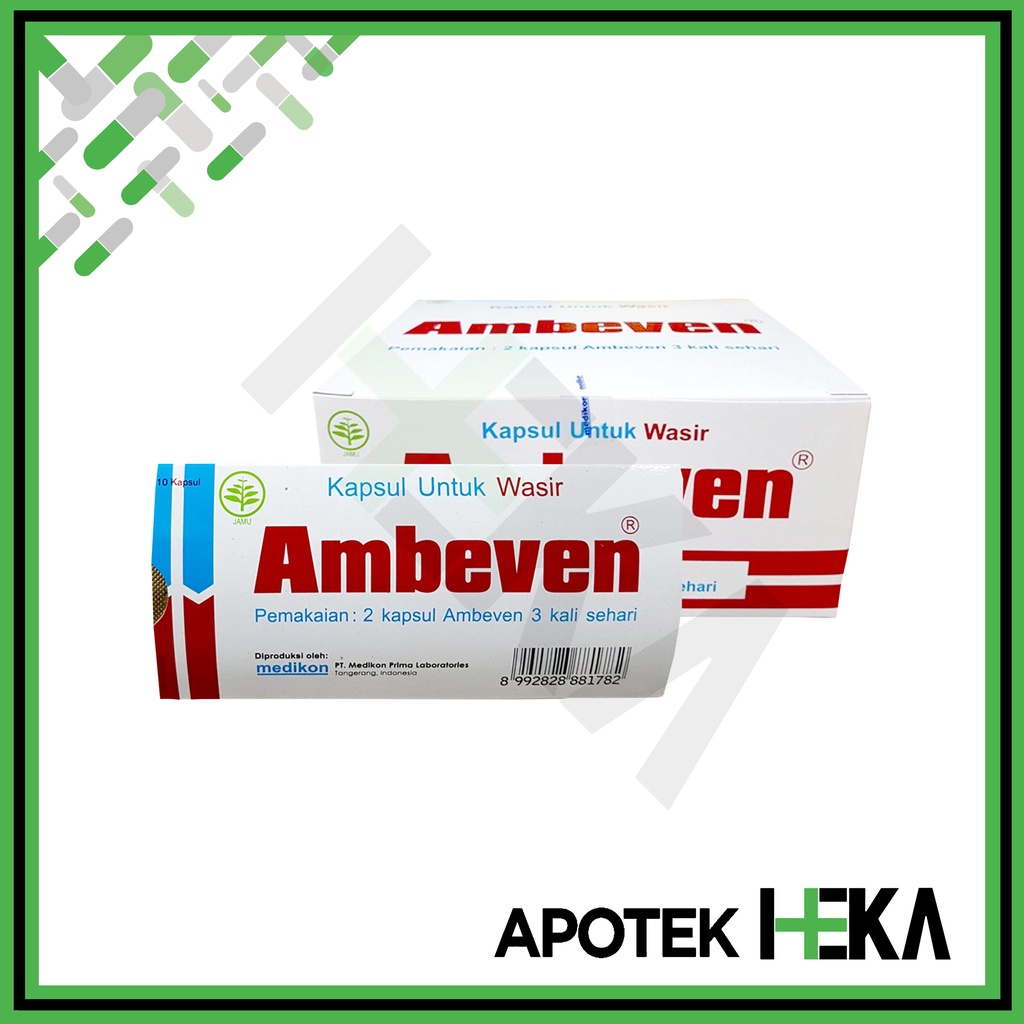 Ambeven Kapsul Obat untuk Wasir Ambeien Box isi 10x10 (SEMARANG)