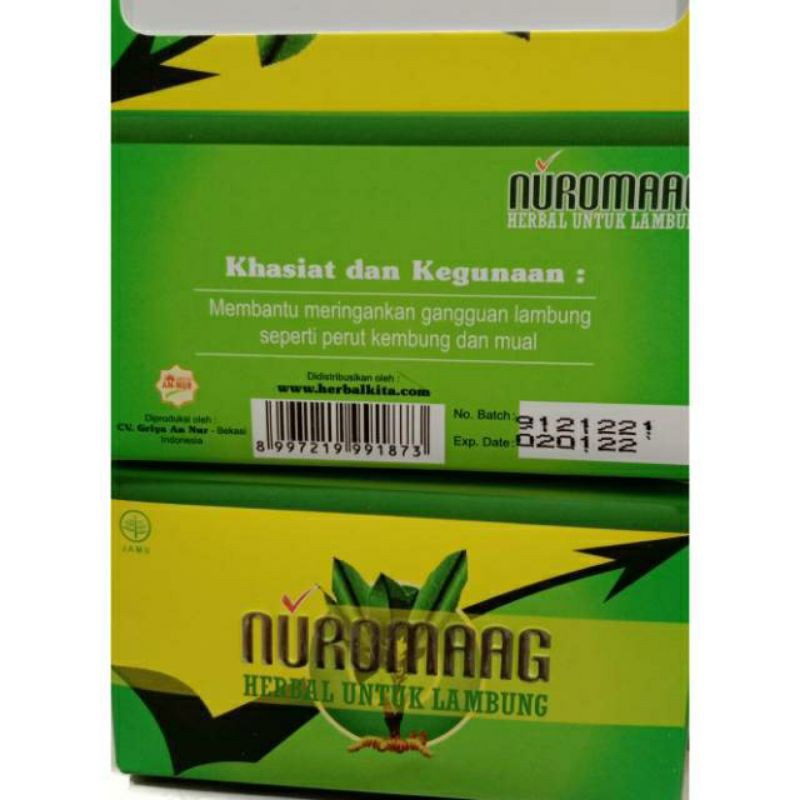 

Kapsul Nuromag - Herbal Untuk Lambung isi 50 BPOM
