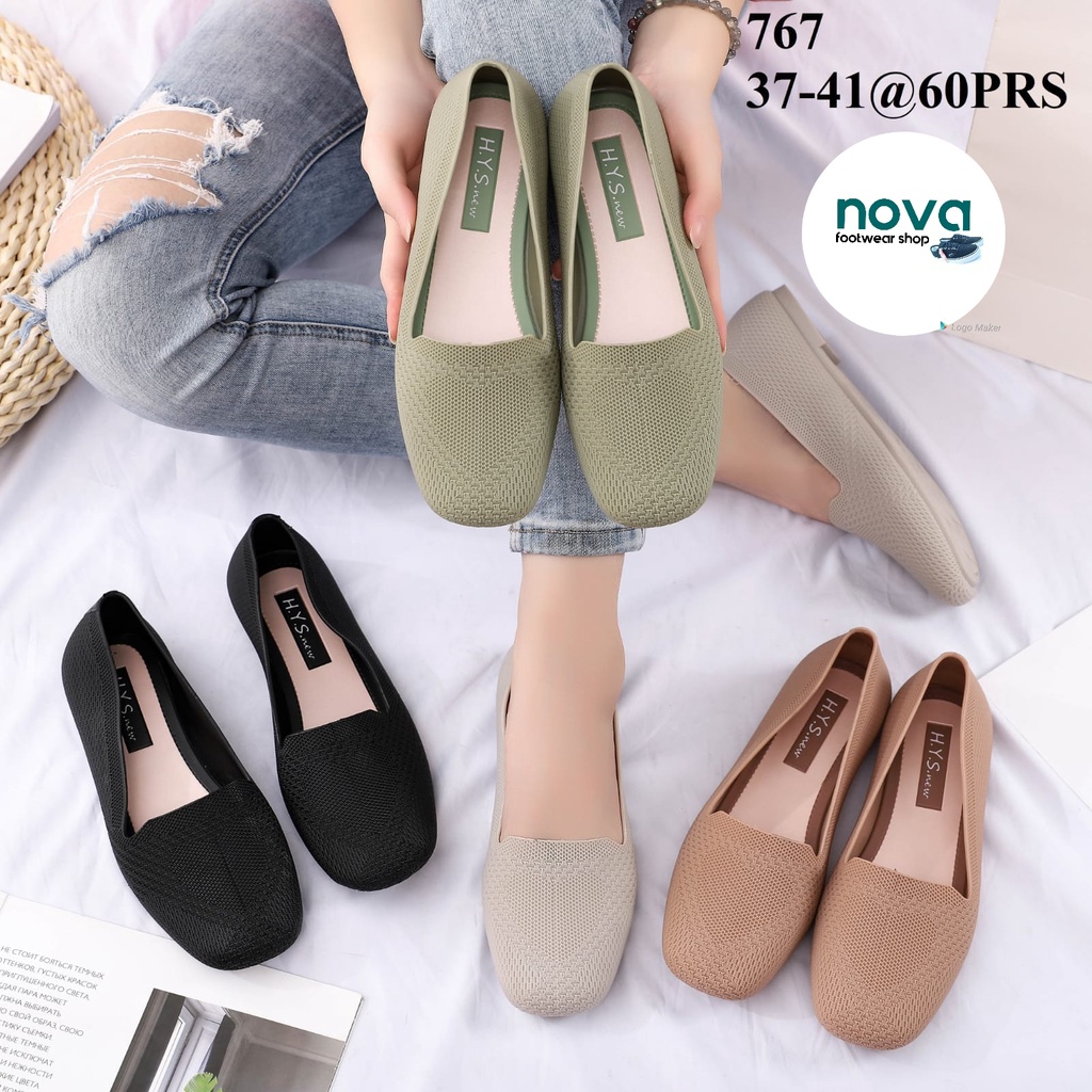 Sepatu Wanita Model Terbaru 2021/Flat Shoes Karet Jelly HYs New 767/Balet