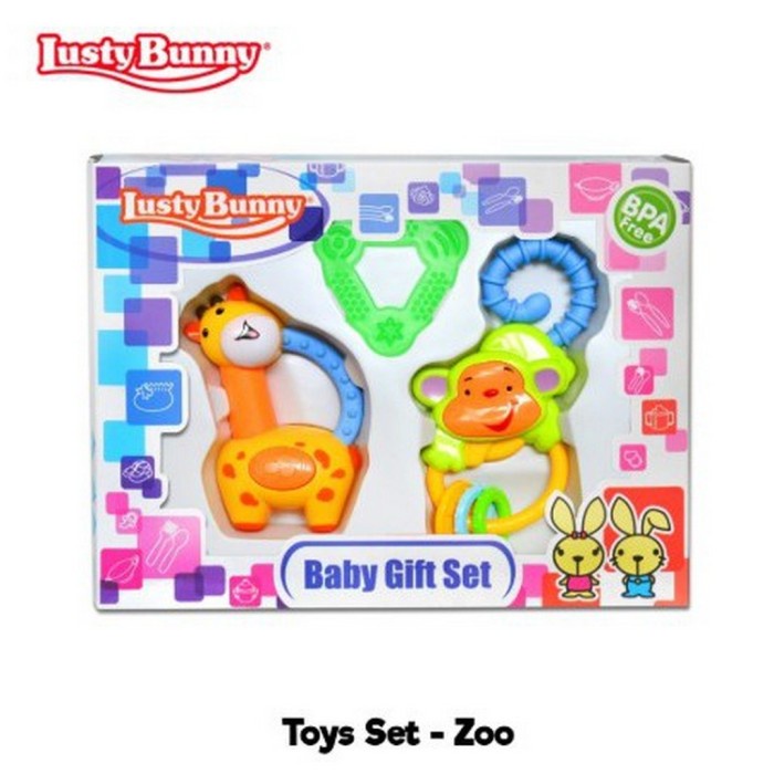 Lusty Bunny Toys Feeding Set / Mainan Bayi / Teether Bayi