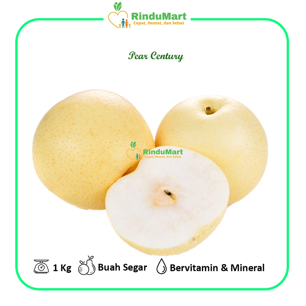 

Pear Pir Century Manis Segar 1/2 Kg - 1 Kg RinduMart PREMIUM Bergaransi