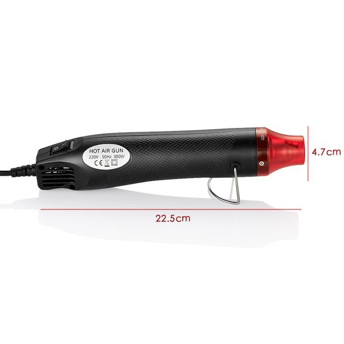 Taffware QST Express Heat Gun Electric Hot Air Vinyl 220V 300W - QST-220 Pemanas Benda Black