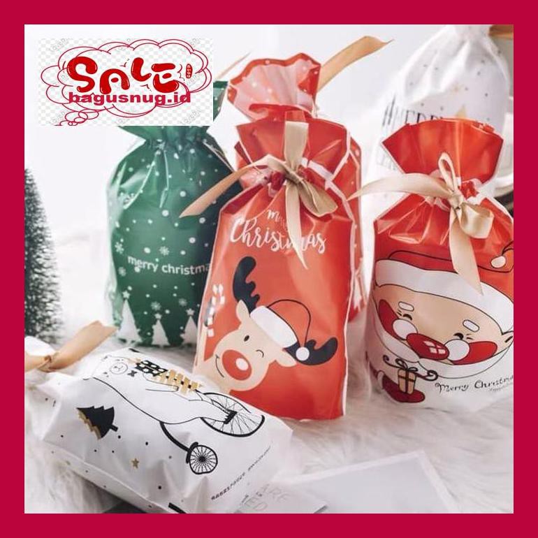 

Perlengkapan Natal Nugy- Christmas Goodie Bag Kemasan Cookies Natal Motif Lucu Hadiah Souvernir