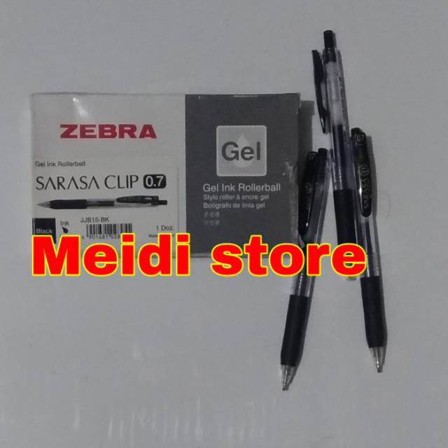 PEN SARASA GEL PEN 0.5MM/ ZEBRA SARASA PEN / PENA GEL ZEBRA SARASA CLIP / HITAM