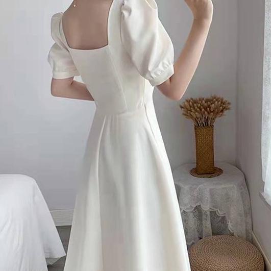 (F9T4) COD Dress/Dress putih/dress putih korea/dress putih wanita/dress wanita/Dress hitam/dress kor