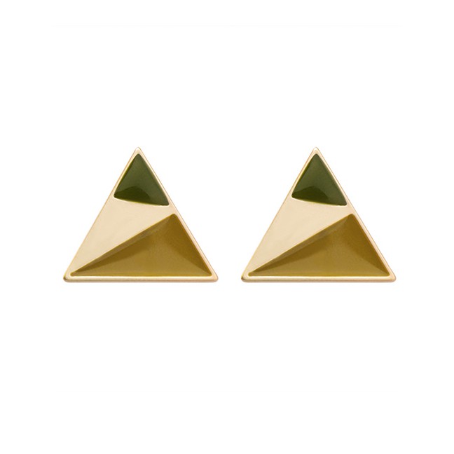 LRC Anting Tusuk Fashion Triangle Shape Decorated Earrings F1787X