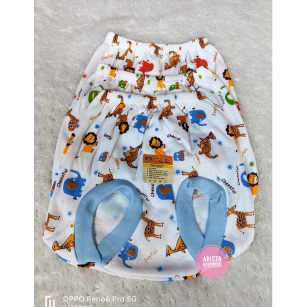 ARISTA BABY - (3PCS) celana pop bayi PUTIH MOTIF