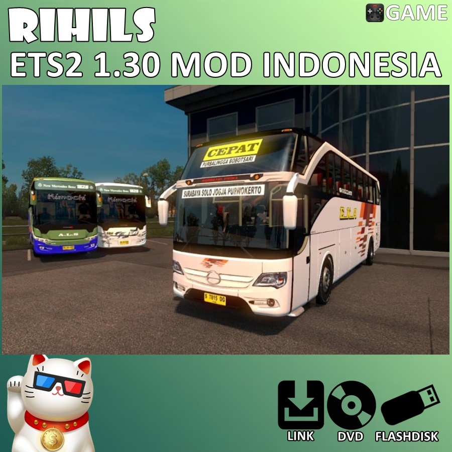 ETS2 Euro Truck Simulator 2 V1.30 DLC Mod Map Dan Bus Indonesia Game PC Laptop