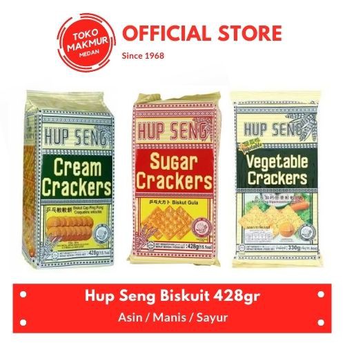 BISKUIT HUP SENG CRACKERS 428GR - HUPSENG