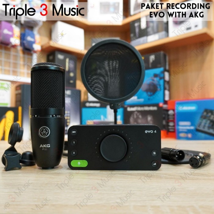 {suhadistore} AUDIENT EVO4 EVO 4 Paket recording with AKG headphone microphone Berkualitas