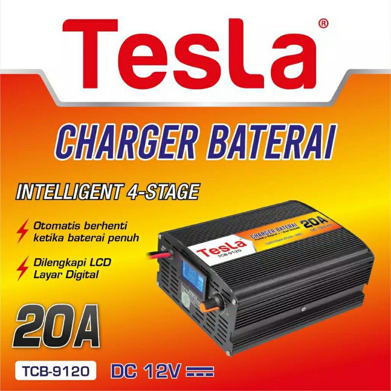 alat cas aki 20 ampere tesla