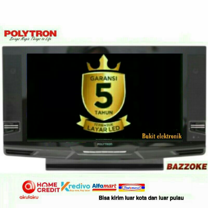 TV.TABUNG POLYTRON LAYAR  LED 24" PLD24V223 PLD 24V223 PLD-24V223 HD READY DVB T2 DIGITAL TV