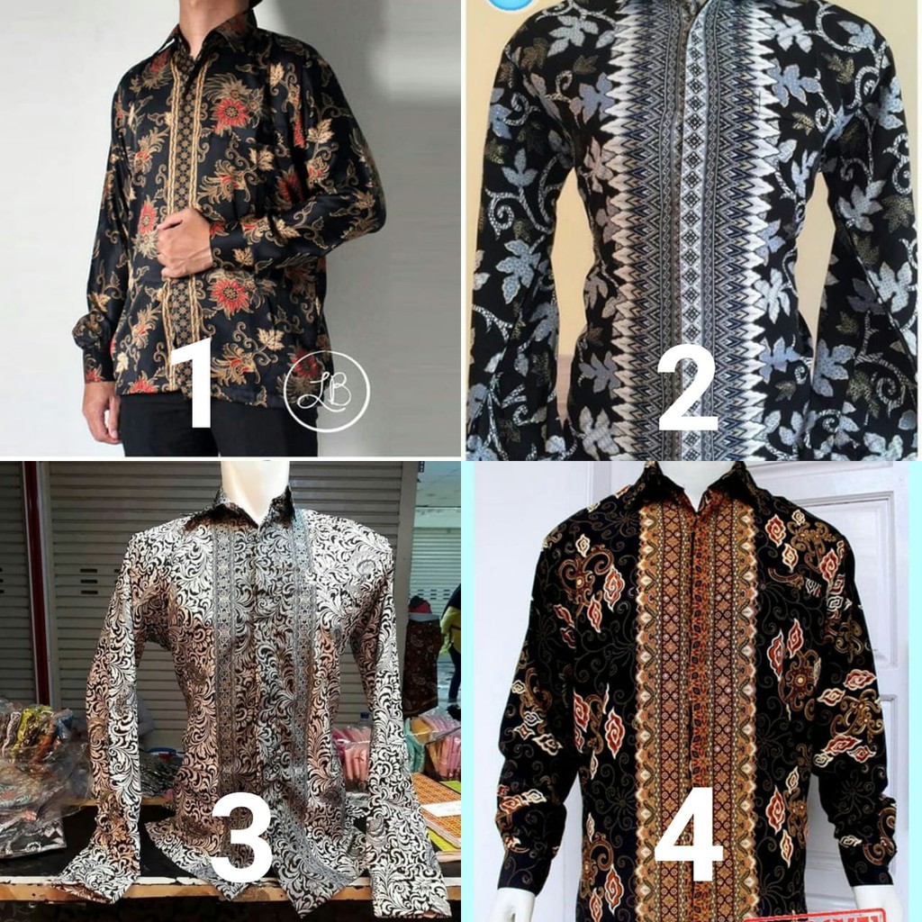 Kemeja Batik Lengan Panjang 4 Motif Pilihan