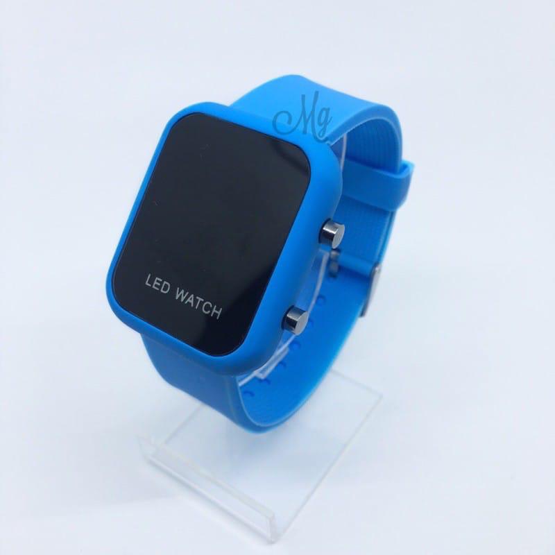 (SS) JAM TANGAN PRIA/WANITA KEKINIAN LED SQUARE WATCH DIGITAL STRAP RUBBER LD-16