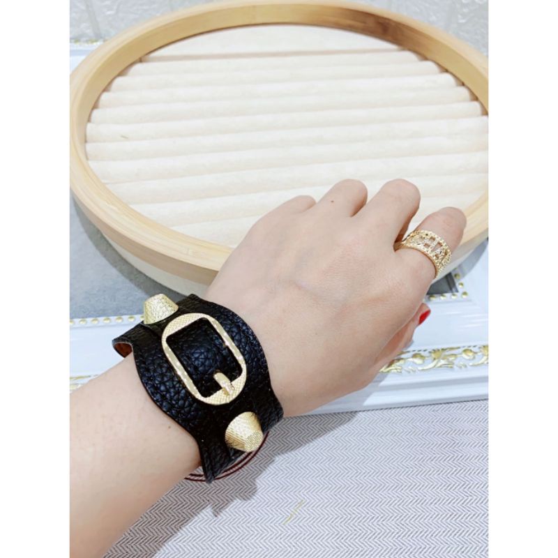 Restok Gelang Kulit Balen Premium Quality Bracelet Branded Band Import tidak karatan 4cm 928