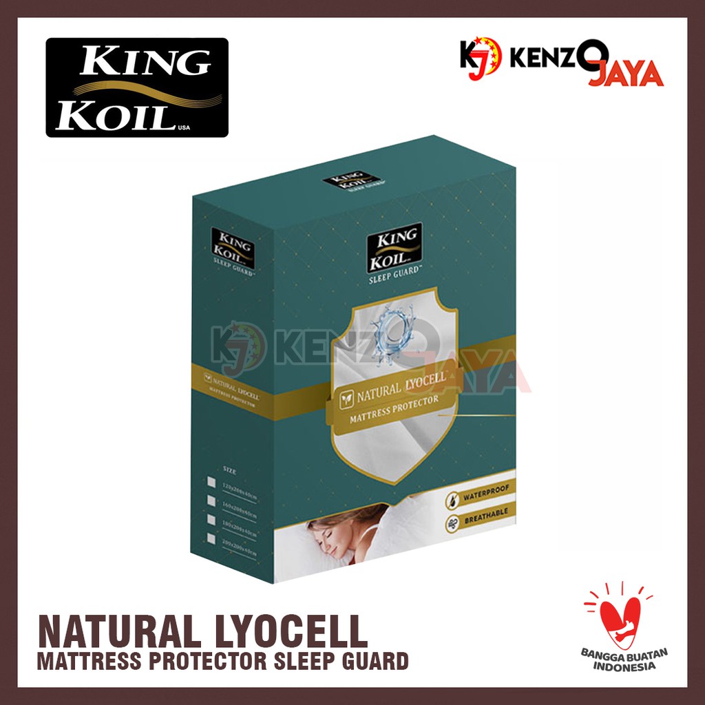 Matras Protector KING KOIL Sleep Guard Natural Lyocell