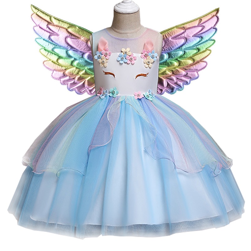 Unicorn Dress Anak Little Pony Premium Gaun Anak Perempuan Birthday Party Lembut Cute Princess dress