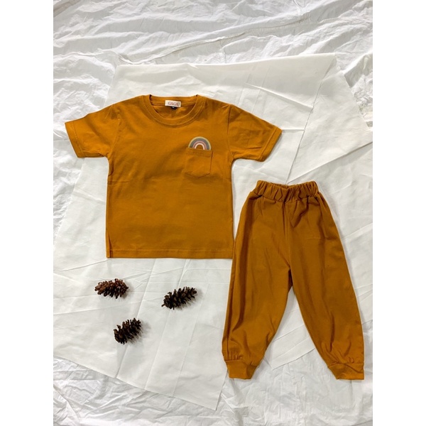 Baju anak Earth tone Gaga outfit mustard