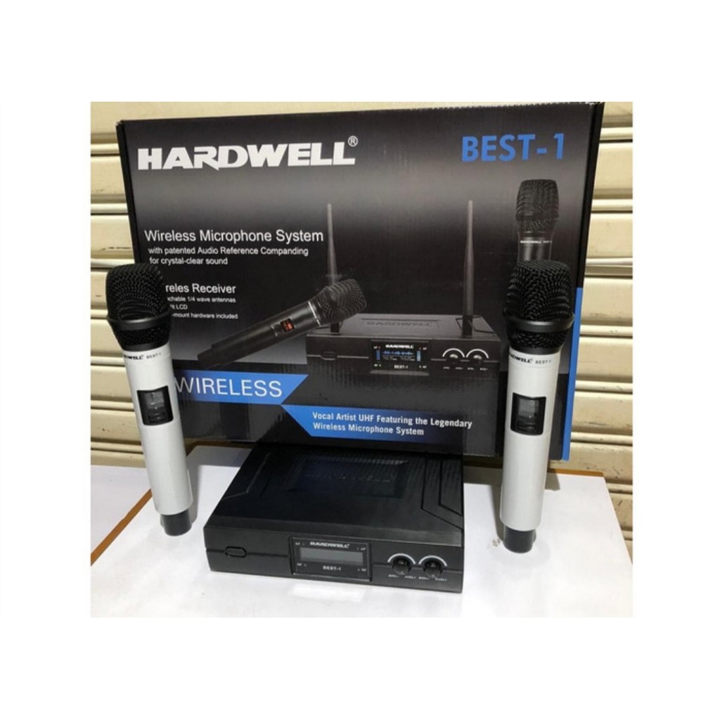 Mic Wireless Hardwell BEST 1 Dual Handle Original Mic Terbaik