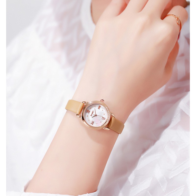 SKMEI 1769 Jam Tangan Wanita Analog Casual Quartz Tali Kulit WATCHKITE WKOS