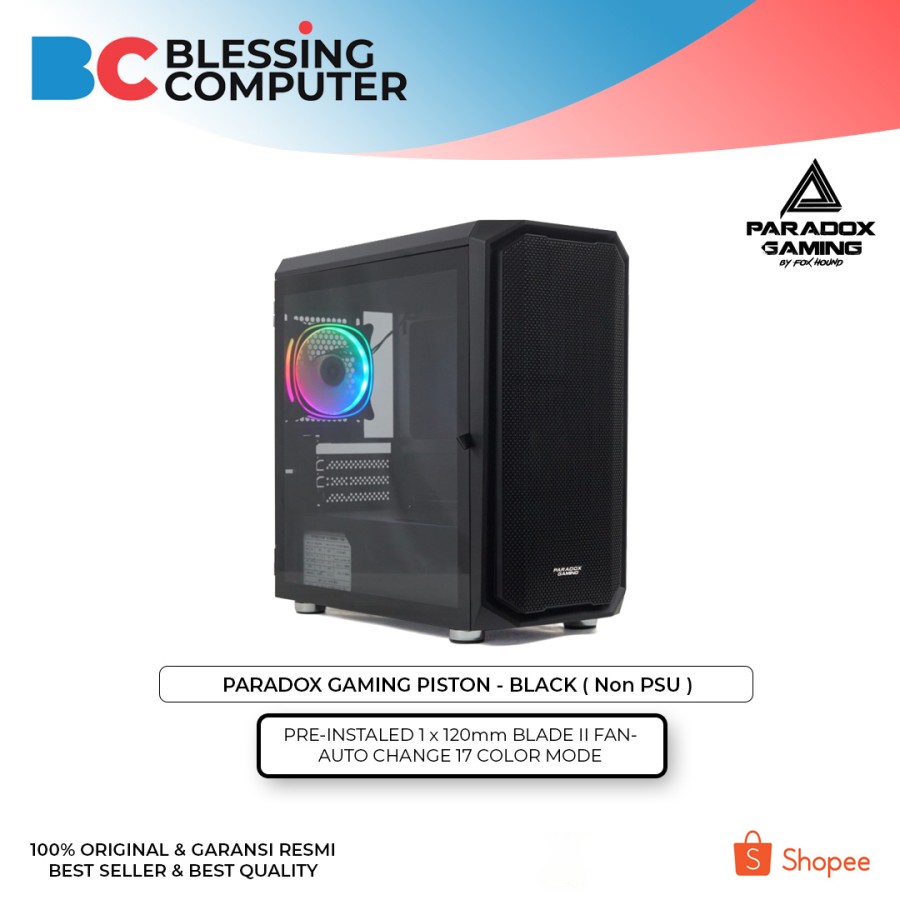 Jual Casing PARADOX PISTON Black Non PSU PARADOX GAMING PISTON Shopee Indonesia