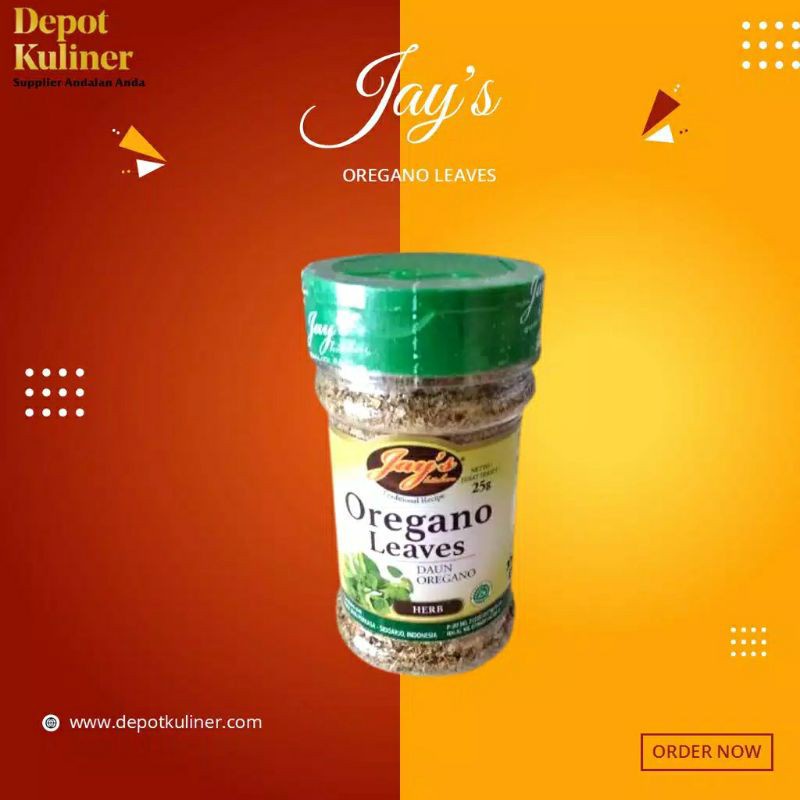 Jay's kitchen oregano leaves 25g (daun oregano)