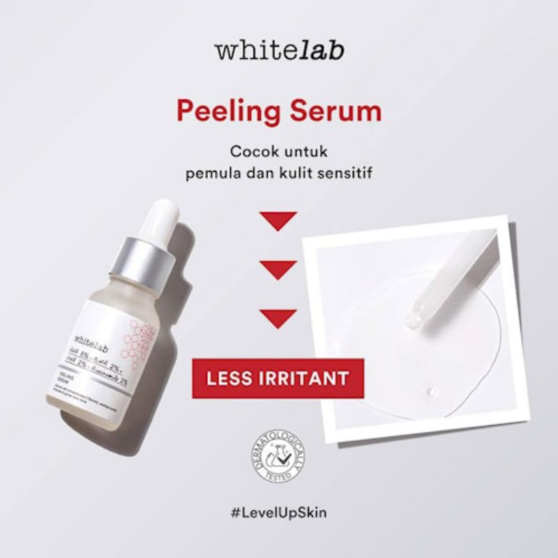 whitelab peeling serum whitening serum wajah kusam jerawat serum bpom whitelab original