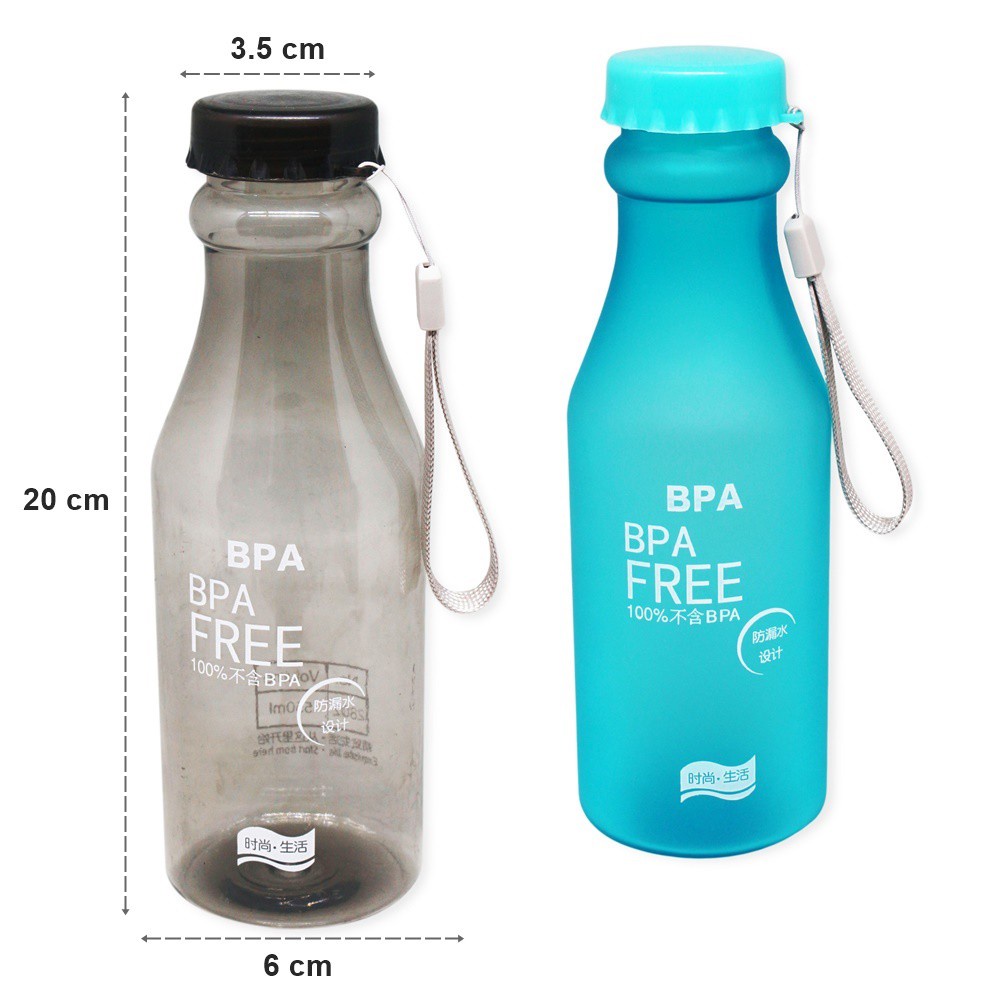 FM - Botol minum Doff BPA Free / botol minum 500ml - random colour/botol minum transparant/botol minum 500ml