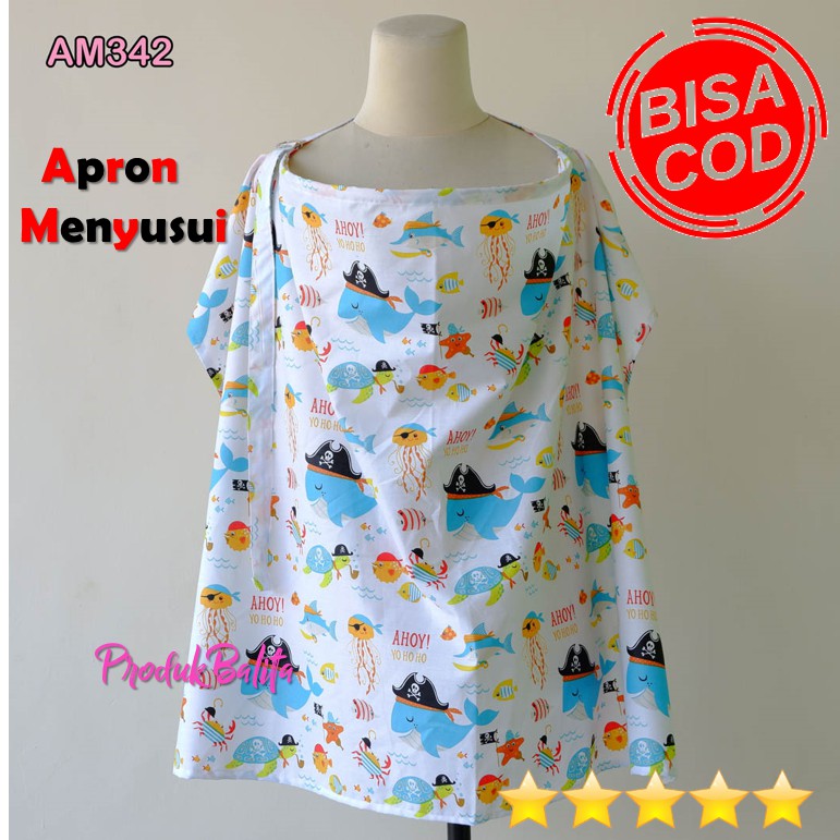 [ BISA BAYAR DITEMPAT ] Apron Menyusui Cover Nursing Wear Apron Melingkar New Motif Karakter Terlaris