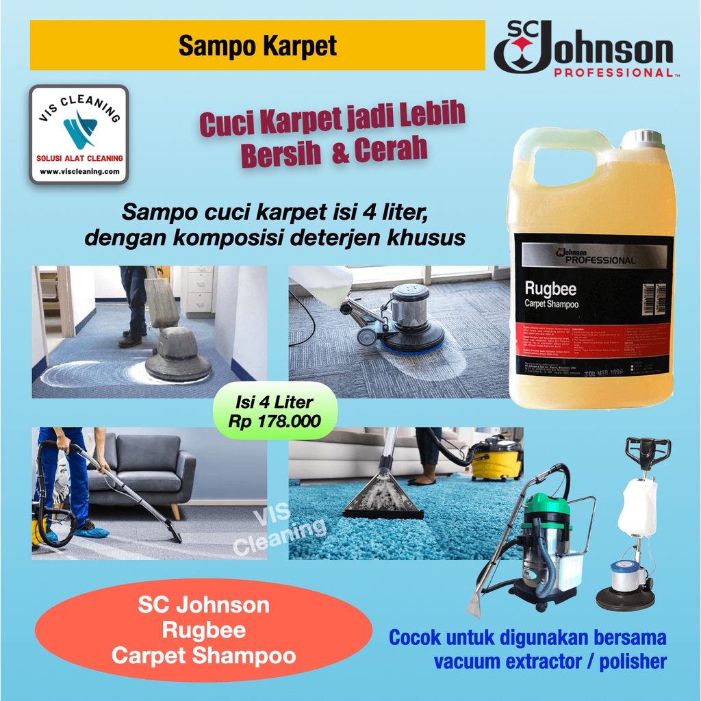 SC Johnson Rugbee - Carpet Shampoo 4 L (Sampo Karpet)