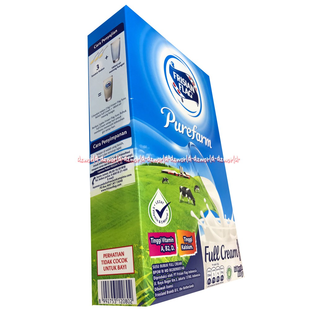 Frisian Flag Purefarm 800gr Full Cream Susu Bubuk Untuk Memenuhi Kalsium Susu Bendera FF