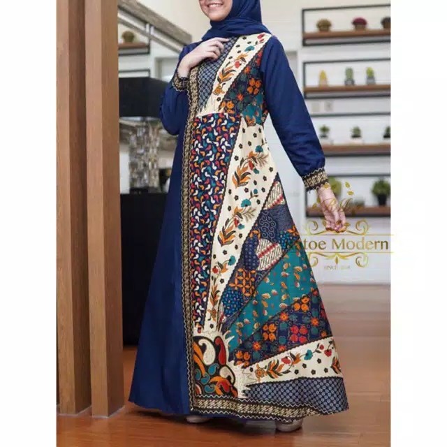 Gamis Batik Kombinasi By Ratoe Modern