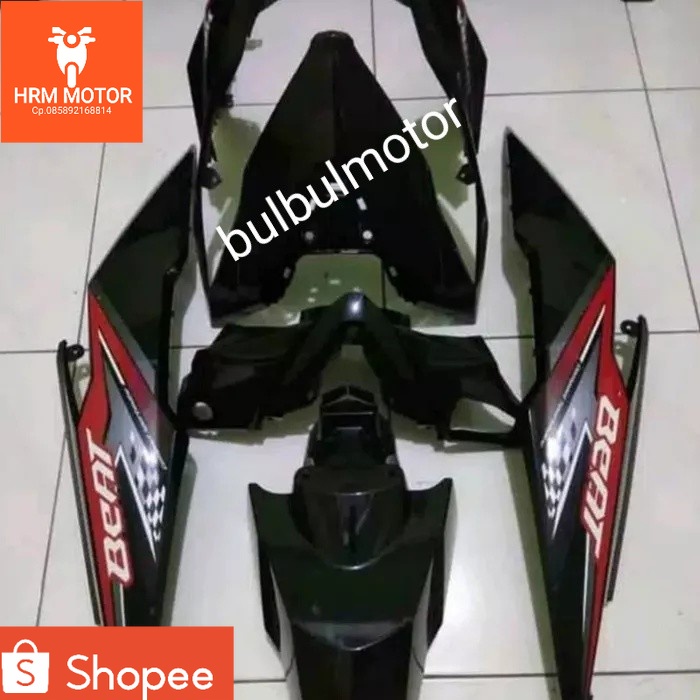 cover body motor beat new hitam 2018 2019