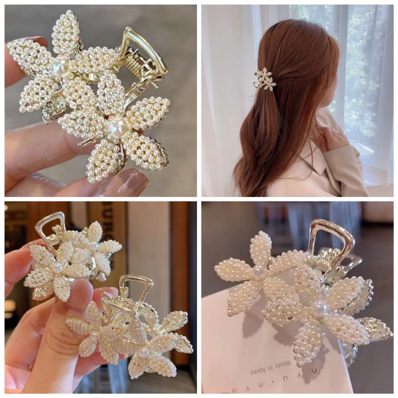 Jedai Premium Twin Flower Besi Gold Pearl Mutiara Korea