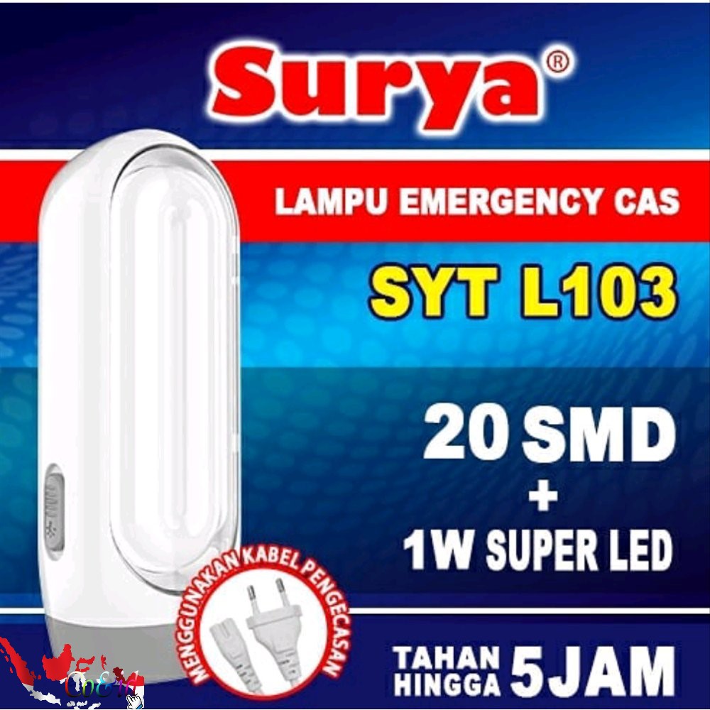 Lampu Emergency &amp; Senter emergency LED 20SMD Super LED / BONUS KABEL / Emergency murah