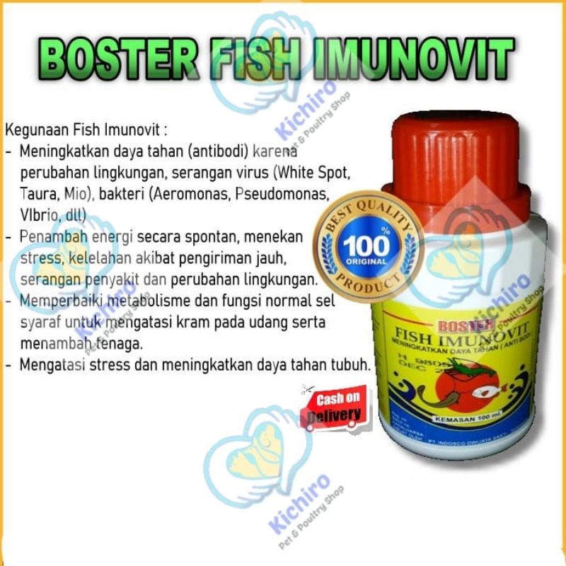 Jual Fish Imunovit Ml Boster Meningkatkan Daya Tahan Ikan Dan Udang Indonesia Shopee Indonesia