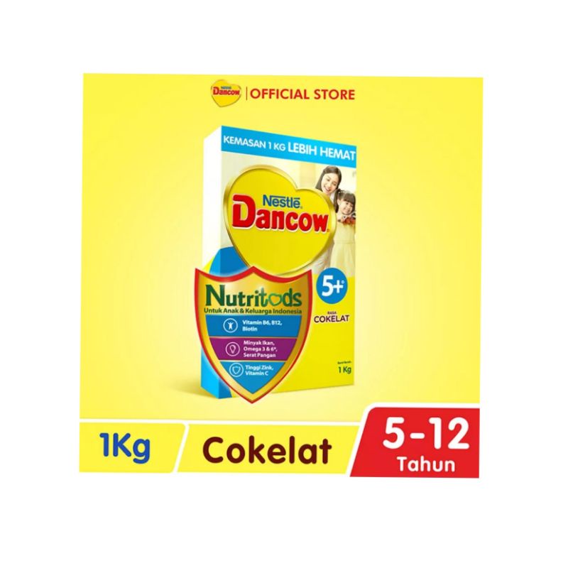 DANCOW Advanced/Nutritods 1+/3+/5+ Madu/Vanila/Coklat Kemasan 1kg dan 900gr