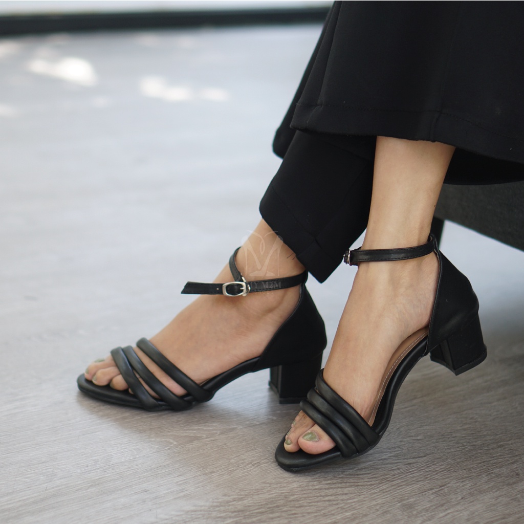 Mym2m Sandal Heels 5 cm Wanita Terbaru Kekinian 2022 Agania