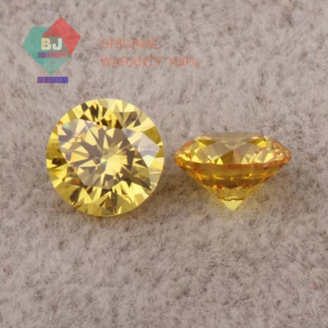 A5 Quality Fancy Color 7 - 7,5 MM Pink Yellow Round Cubic Zirconia A5 Quality