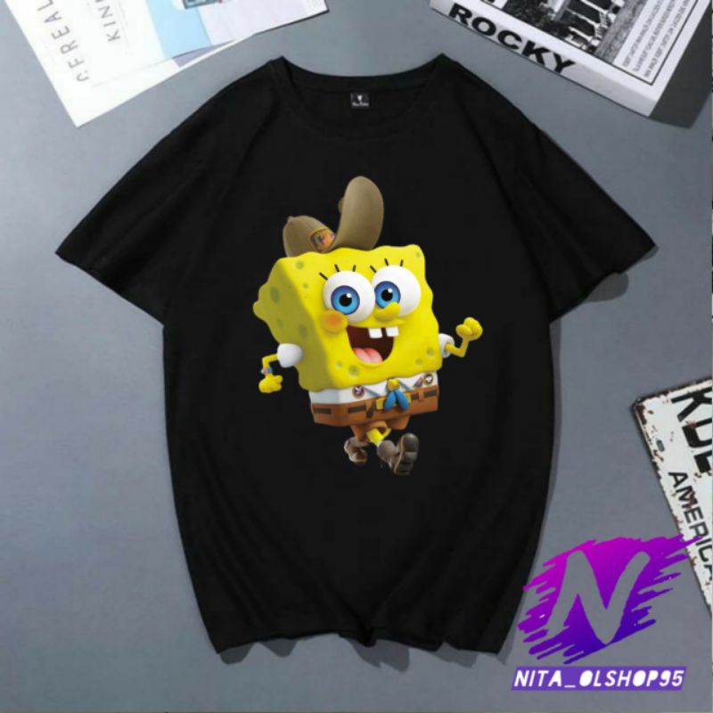 baju Spongebob kaos anak kartun Spongebob kecil