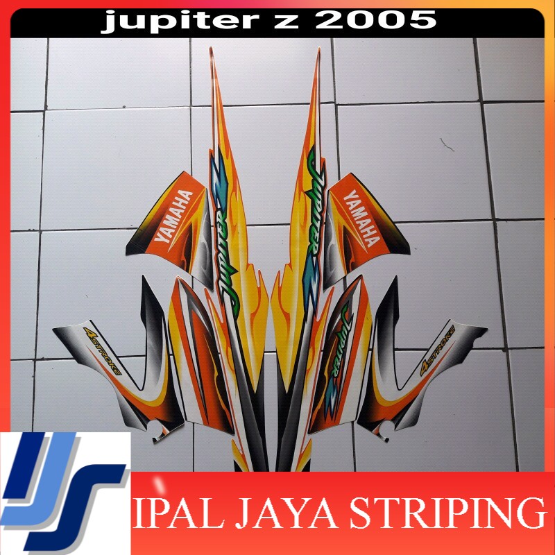 striping lis stiker motor jupiter z 2005 orange