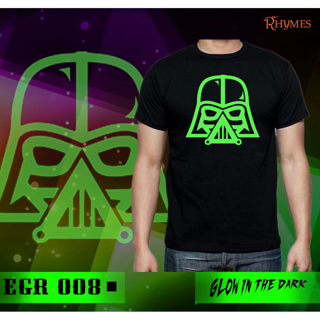 Baju Kaos Star Wars Darth Vader Glow in the dark Premium Quality Big Size Jumbo XL-XXXL