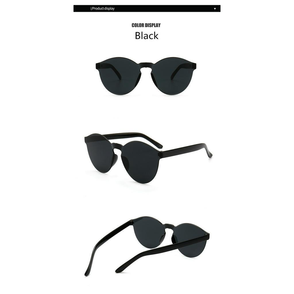 OLOJO Kacamata Hitam Lensa Cat Eye Anti UV Warna Kualitas Tinggi untuk Wanita