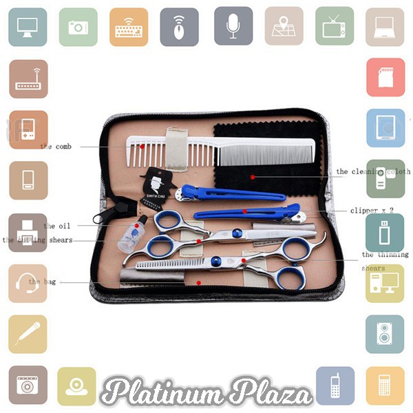 Set Gunting Rambut Salon - Silver`9BUM2I-