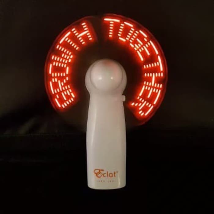 LED MINI FAN DENGAN PESAN SOUVENIR ANNIVERSARY ECLAT