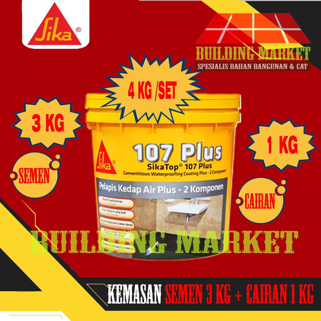 SIKATOP 107 SIKA TOP 107 PLUS SIKA WATERPROOFING 2 KOMPONEN 4 KG