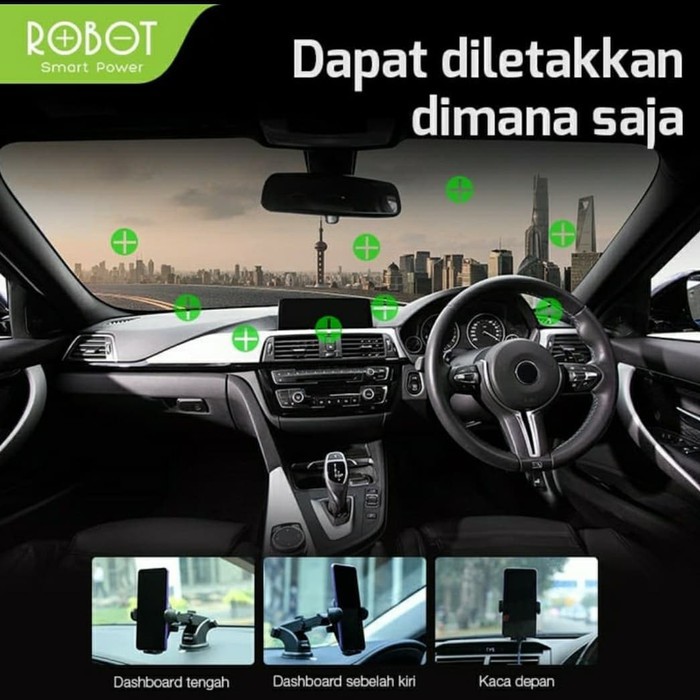 NEW HOLDER MOBIL ROBOT RT-CH11S - CAR HOLDER MOBIL DASHBOARD ROBOT RTCH11S - garansi 1 year