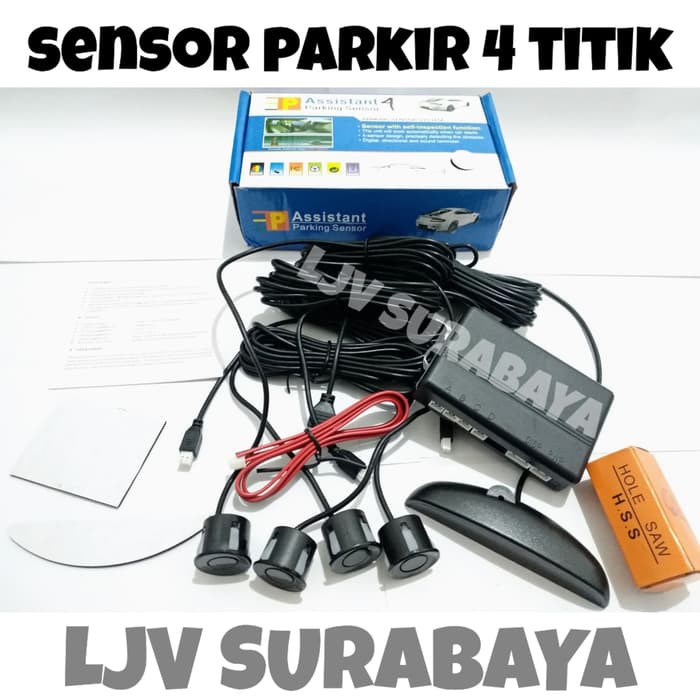 SENSOR MUNDUR / SENSOR PARKING 4 TITIK DENGAN LCD INDIKATOR + SOUND